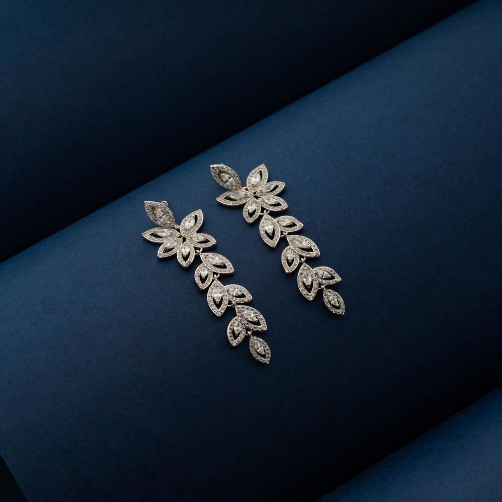 Jeenal Crystal Long Earrings - Blingvine Jewellery