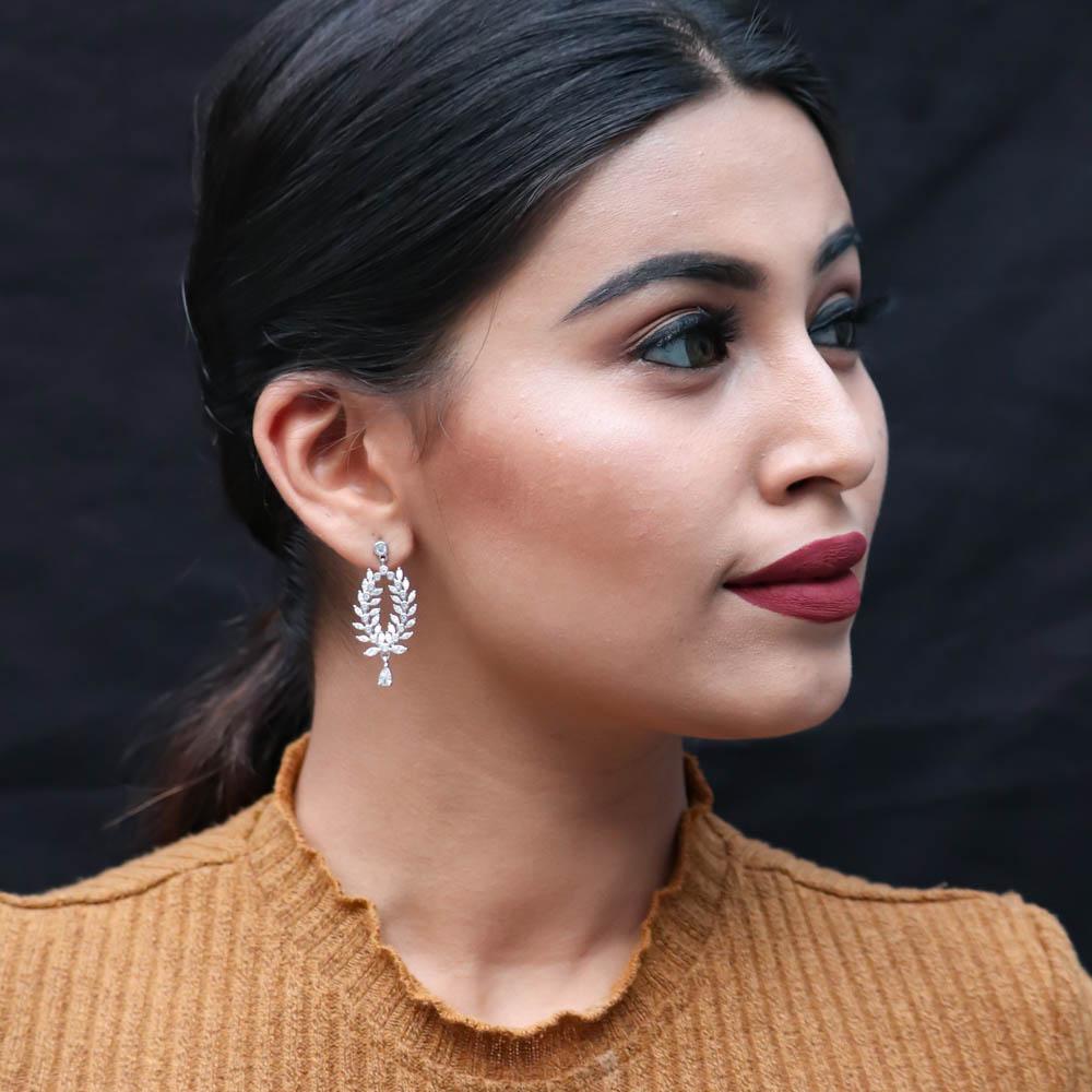 Shamla Crystal Dangle Earrings - Blingvine