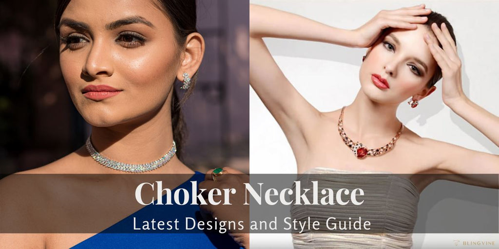 Designer Gold Choker Necklace Set Jewellery for Wedding Design Jewelry  Choker Necklace With Chandelier Earrings Jhumka - Etsy