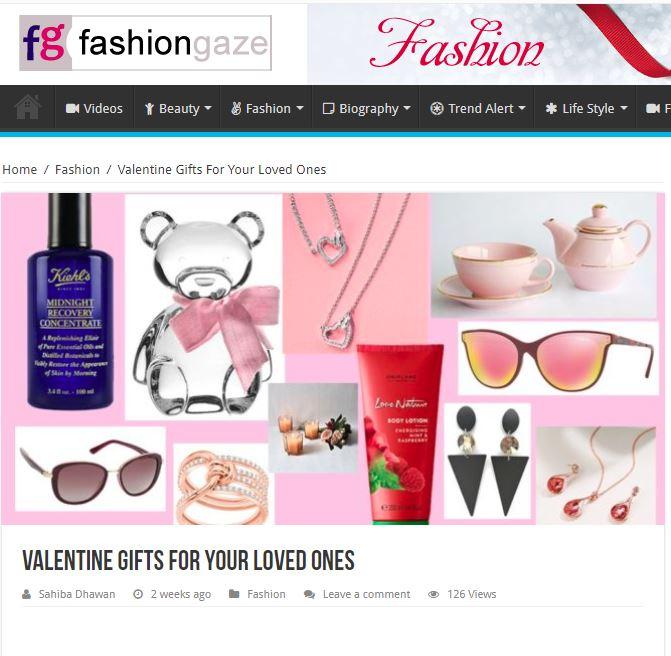 Valentine Gifts For Your Loved Ones (Fashion Gaze)