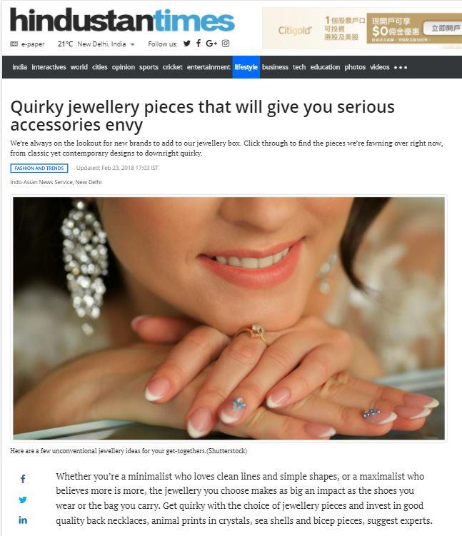 Quirky jewellery pieces that will give you serious accessories envy (Hindustan Times)