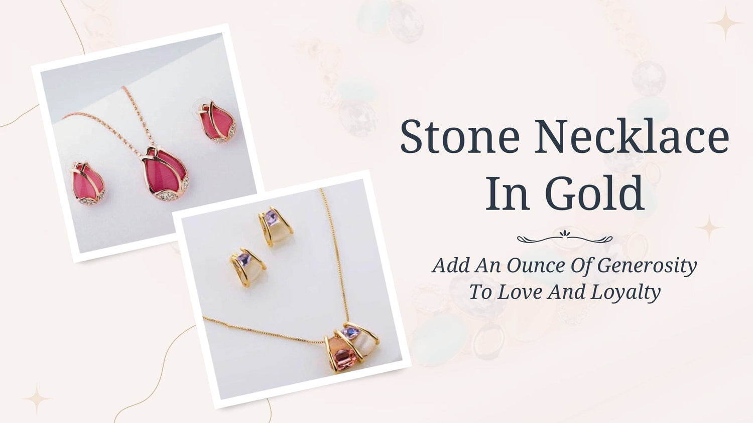 Stone Necklace in Gold A Spiritually Mystic Luxury Blingvine