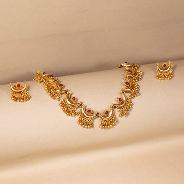 The Golden Eclipse Necklace Set