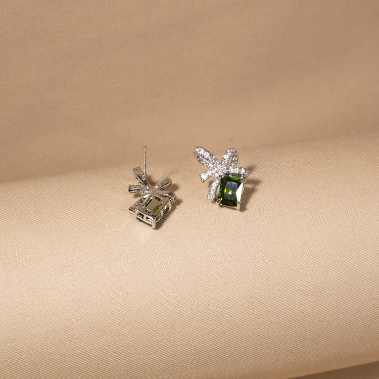 Emerald Knot Earrings