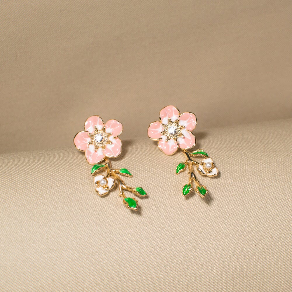 Blushing Flora Branch Earrings