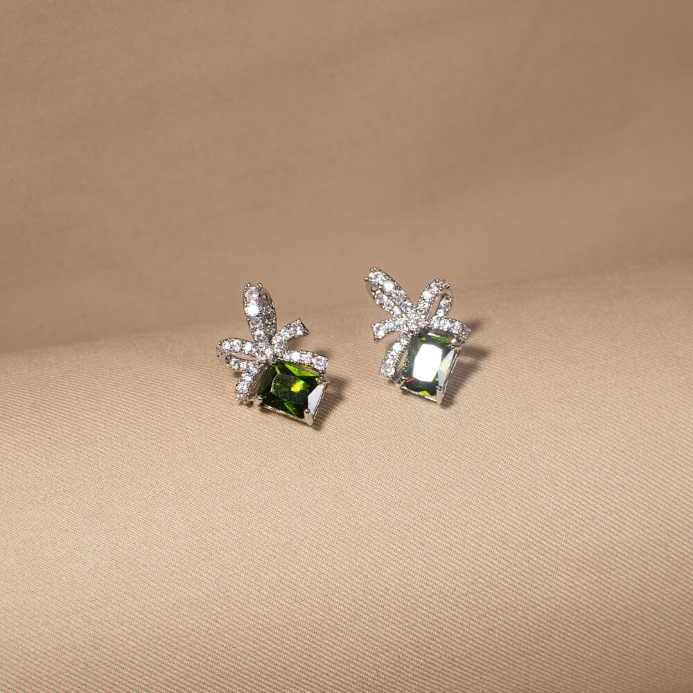 Emerald Knot Earrings
