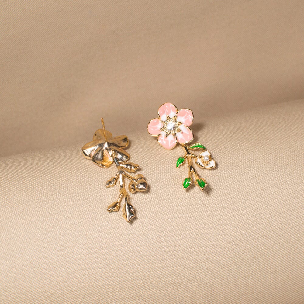 Blushing Flora Branch Earrings