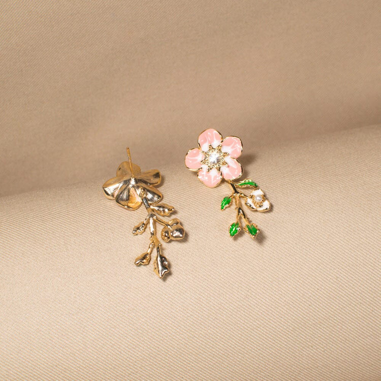 Blushing Flora Branch Earrings