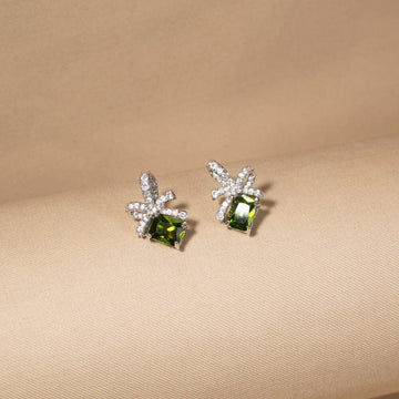 Emerald Knot Earrings