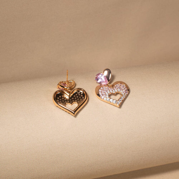 Blushing Heart Earrings