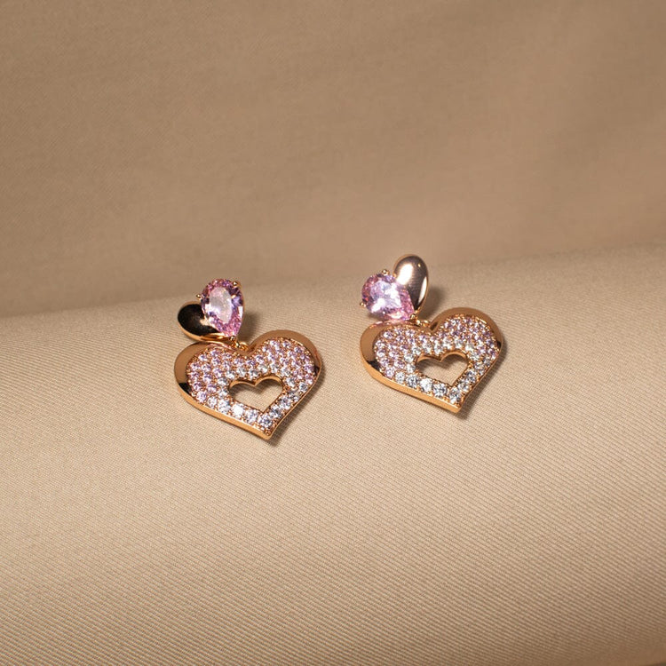 Blushing Heart Earrings