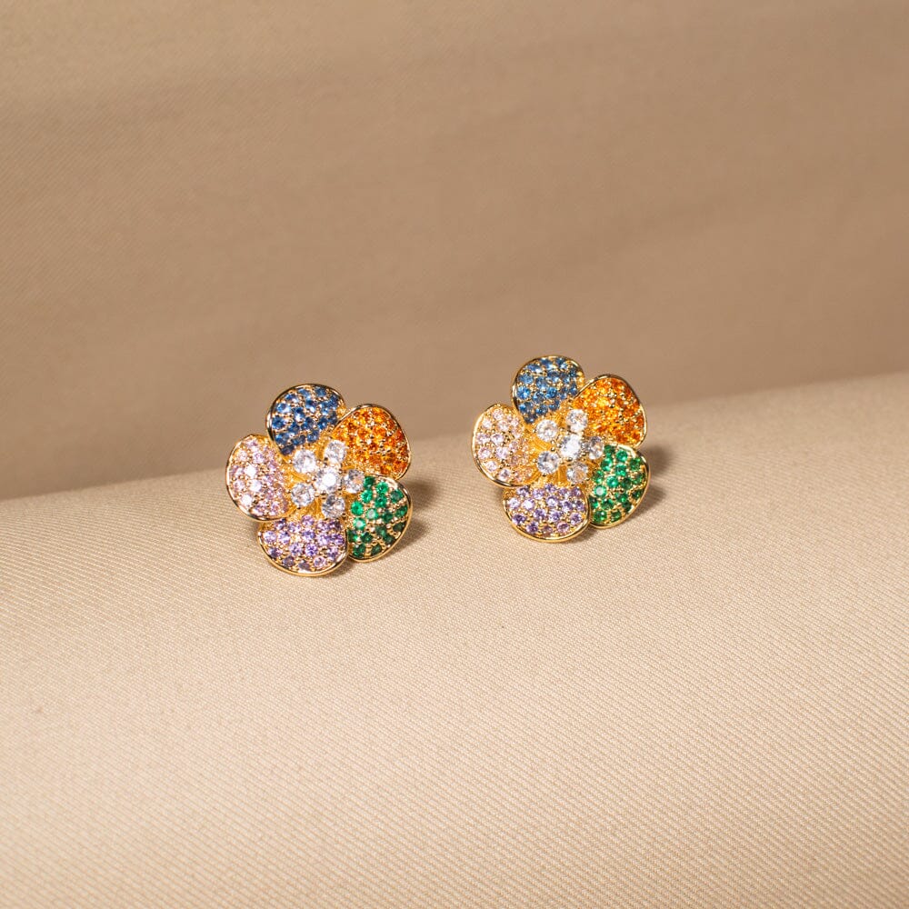 Color-Wheel Blossoms Studs