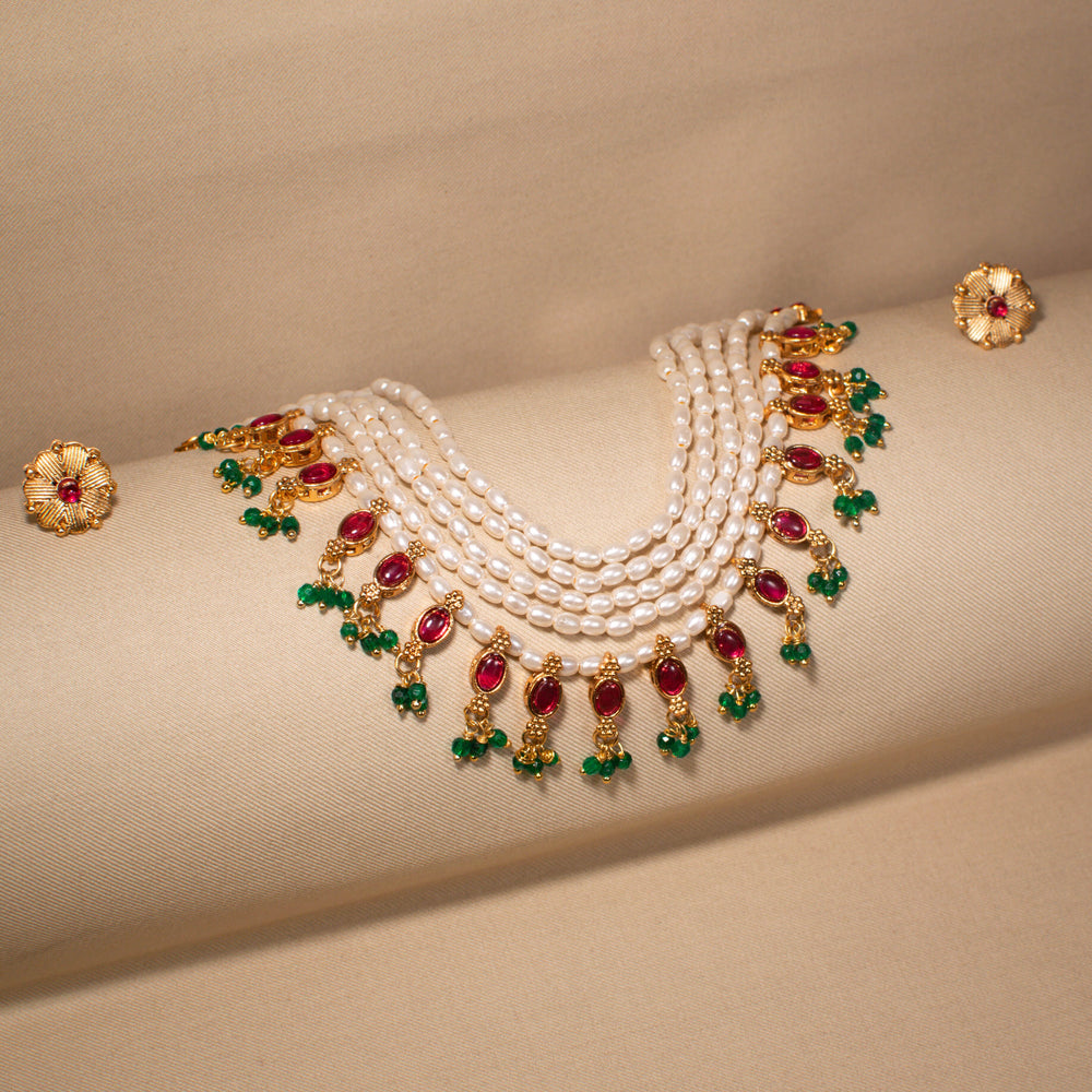 Apsara Floral Choker Set