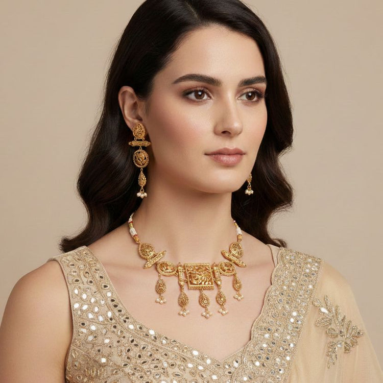 Majestic Filigree Statement Necklace Set