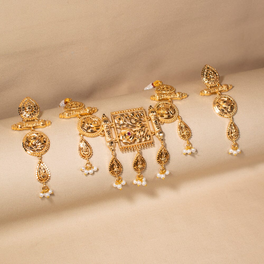 Majestic Filigree Statement Necklace Set