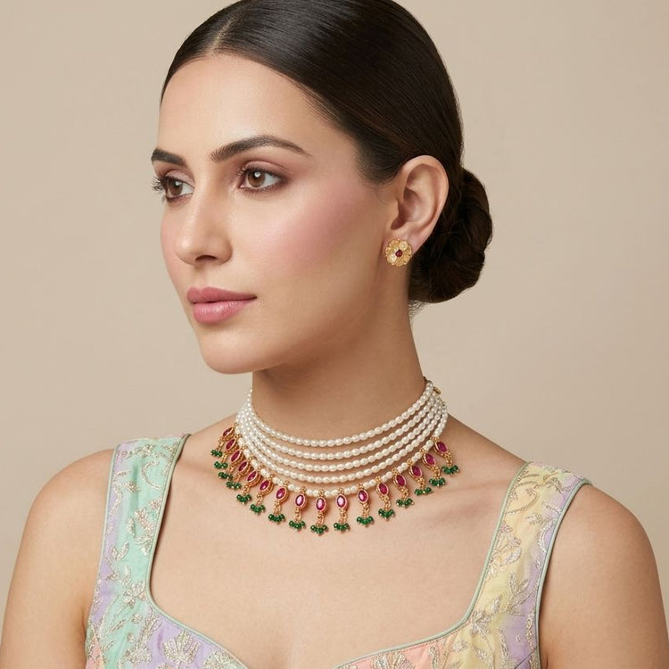 Apsara Floral Choker Set