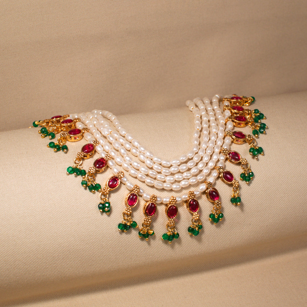 Apsara Floral Choker Set