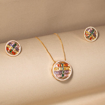 Prismatic Bloom Pendant Set