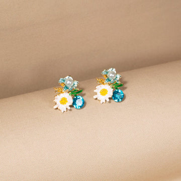 Cerulean Spring Bouquet Studs