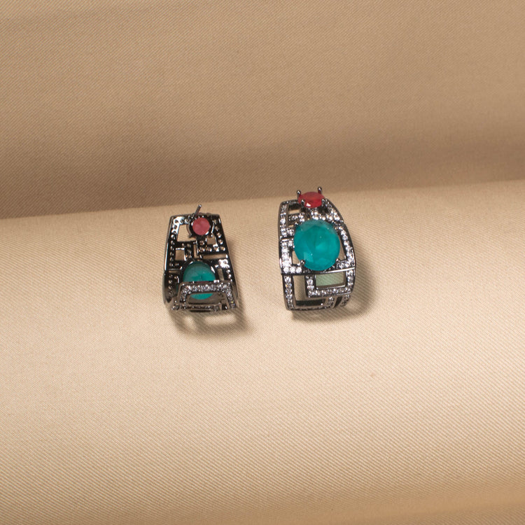 Peacock Pop Cage Earrings