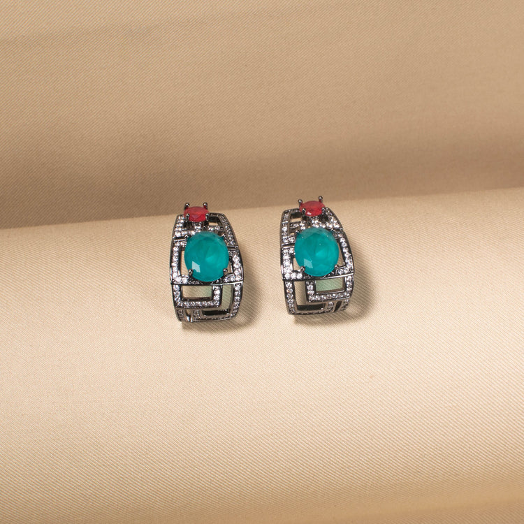Peacock Pop Cage Earrings
