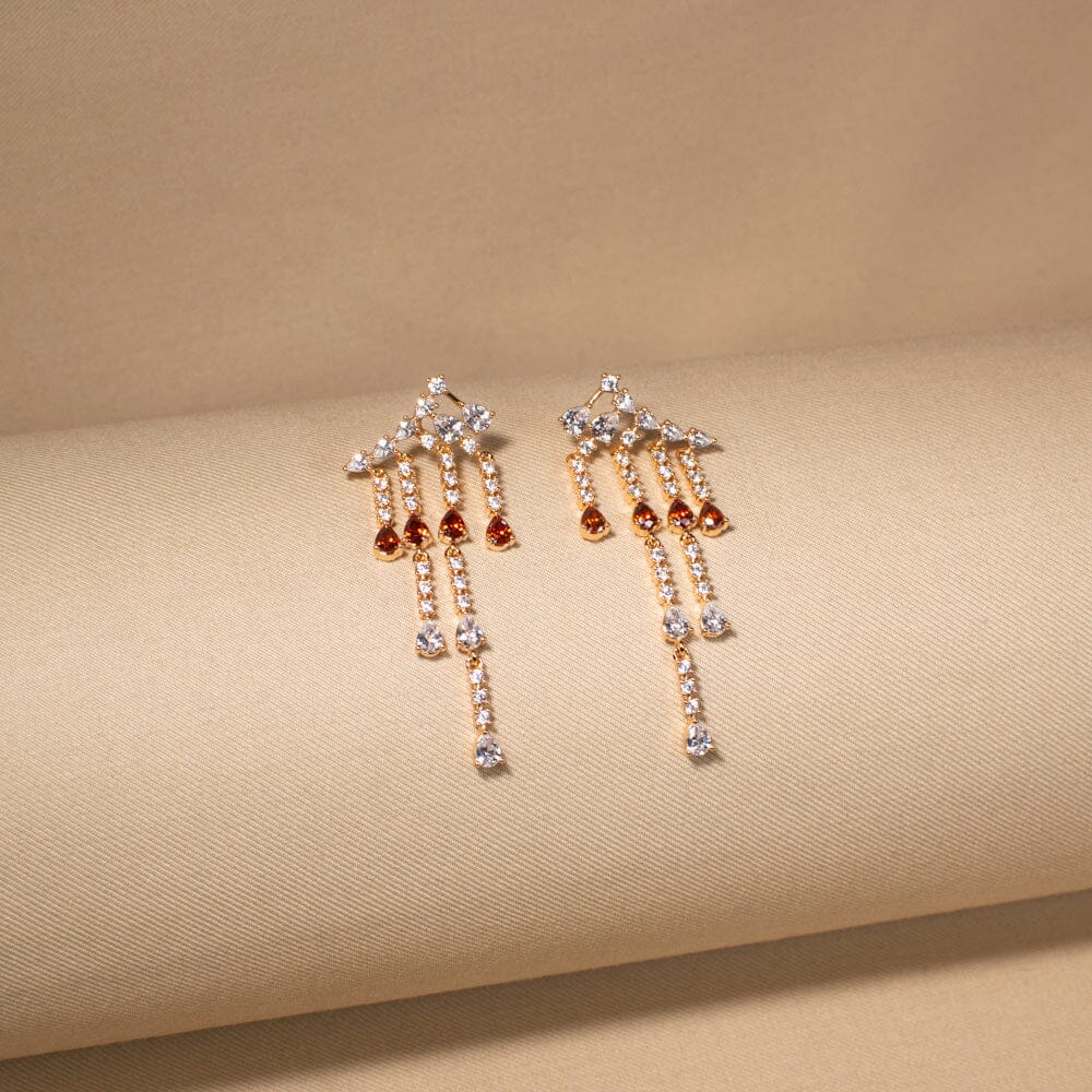 Crimson Cascade Earrings