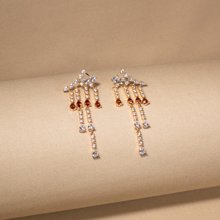 Crimson Cascade Earrings