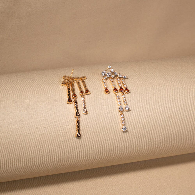 Crimson Cascade Earrings