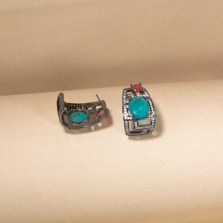 Peacock Pop Cage Earrings