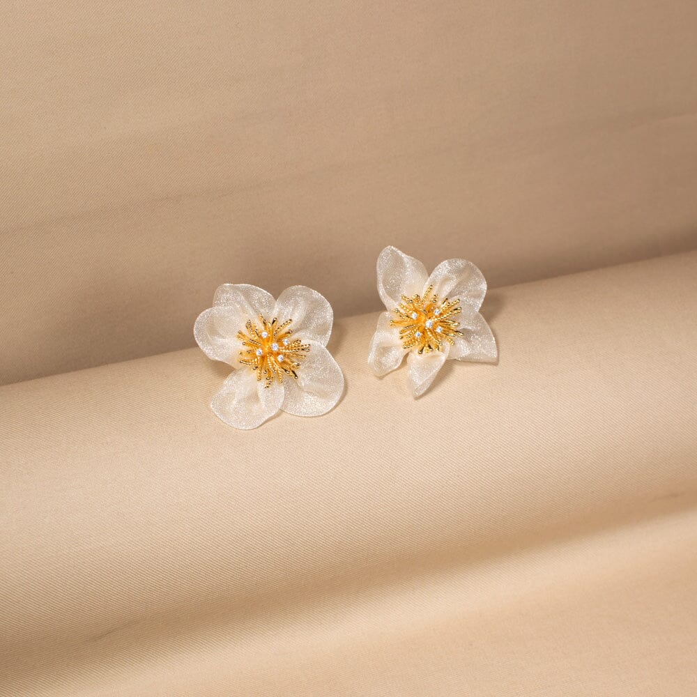 The Crystal Camellia Studs