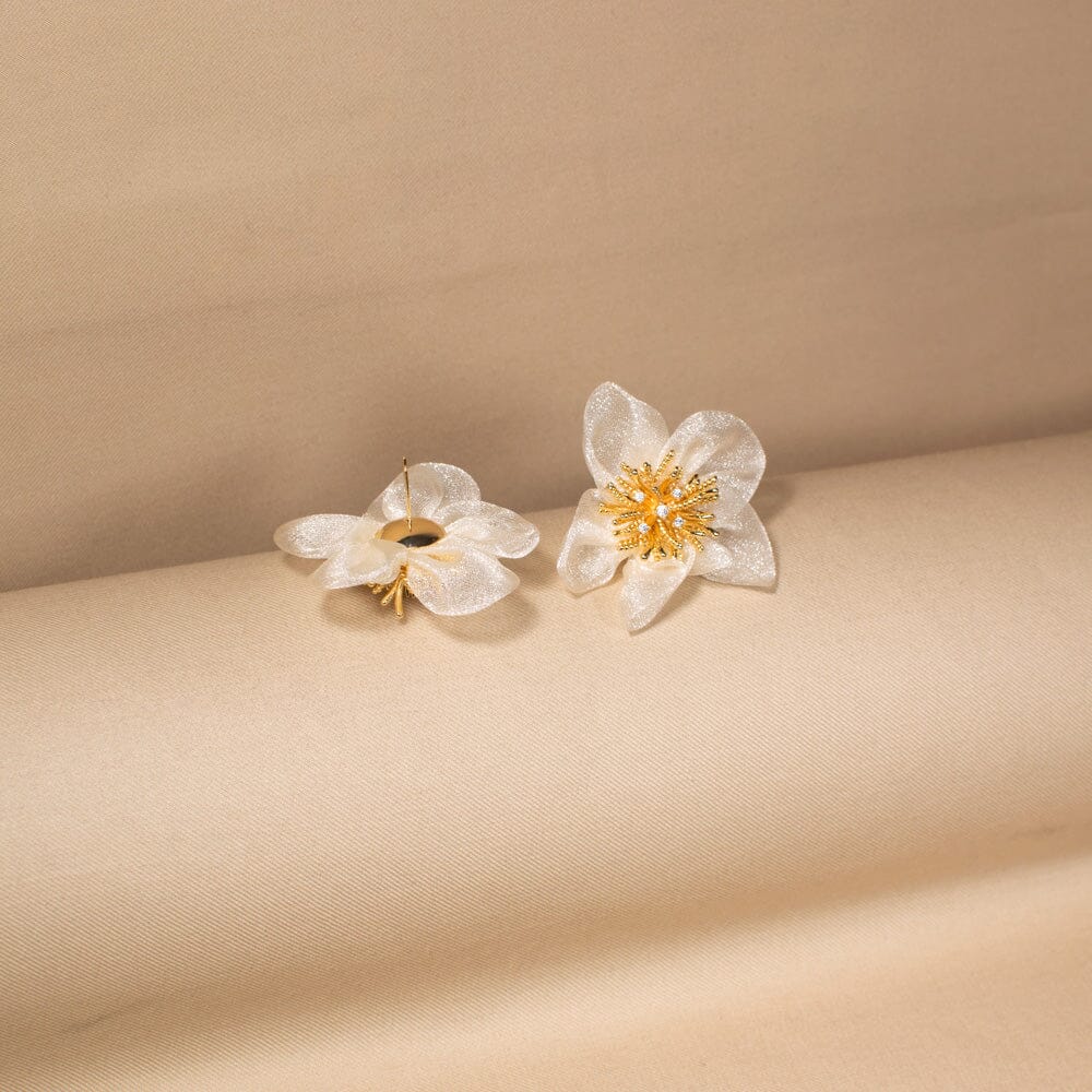 The Crystal Camellia Studs