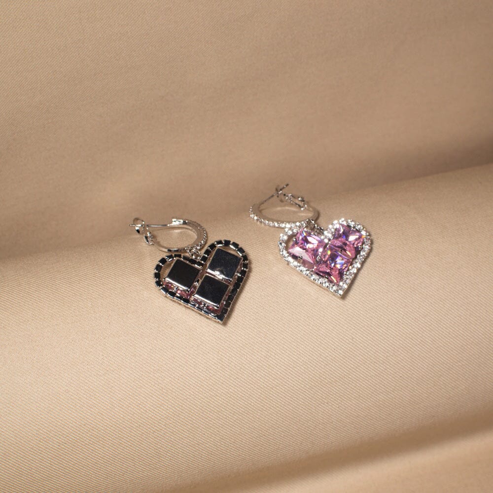 Pink Passion Heart Earrings