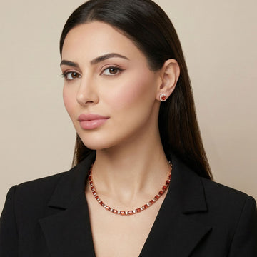 Crimson Glow Necklace Set