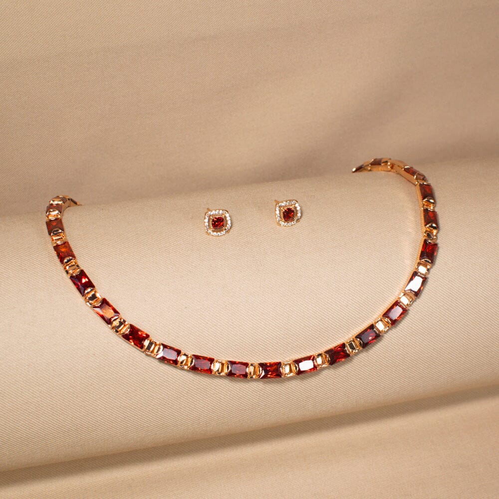Crimson Glow Necklace Set