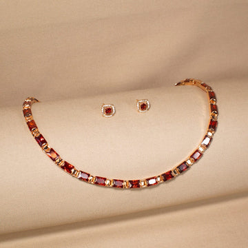 Crimson Glow Necklace Set