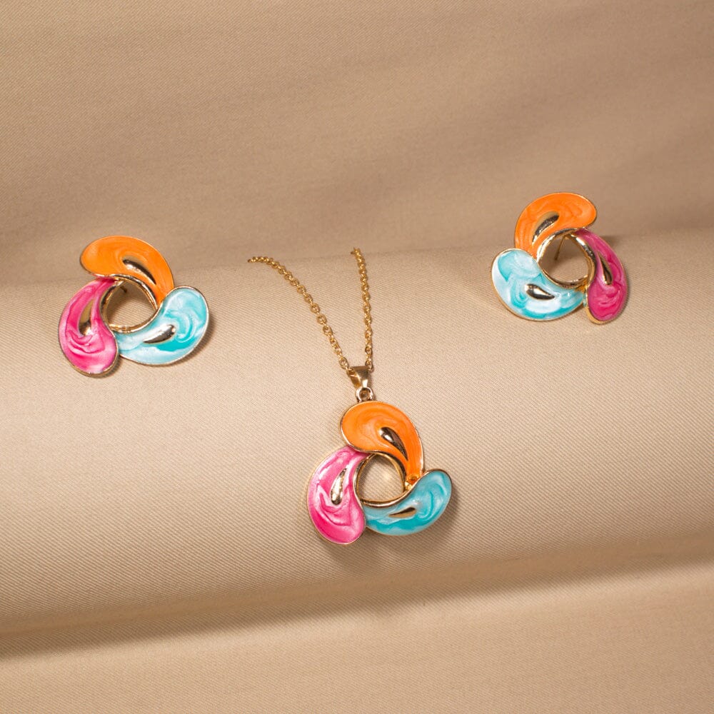 Triple Treat Enamel Pendant Set