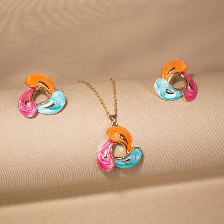 Triple Treat Enamel Pendant Set