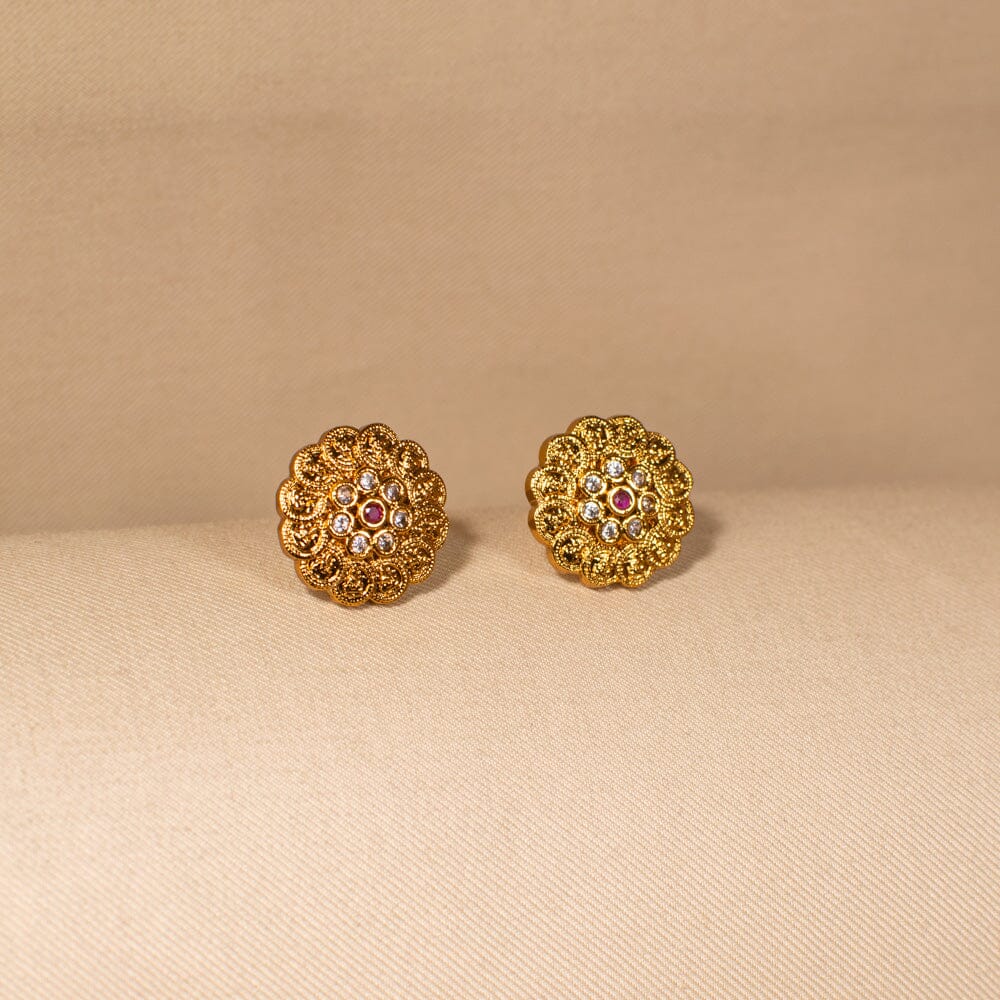 Gilded Mandala Studs