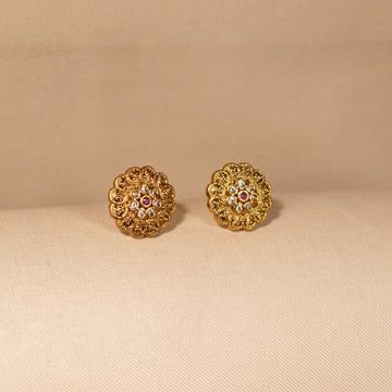 Gilded Mandala Studs