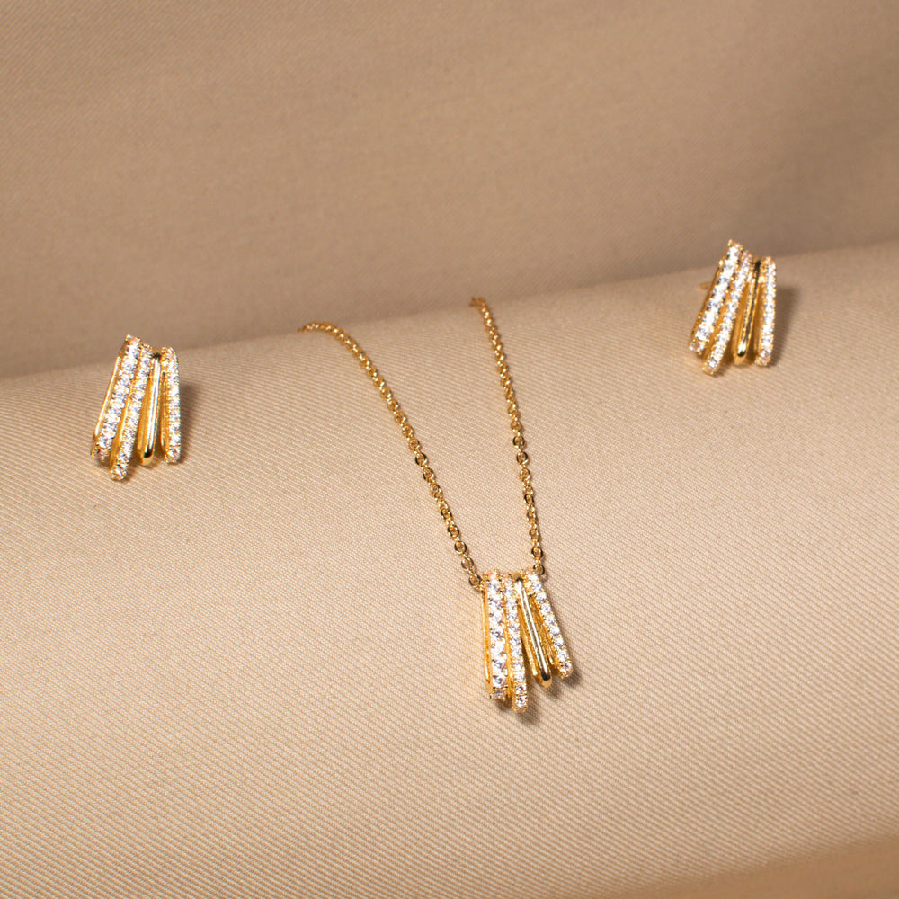 Golden Ray Pendant Set