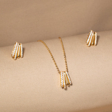 Golden Ray Pendant Set