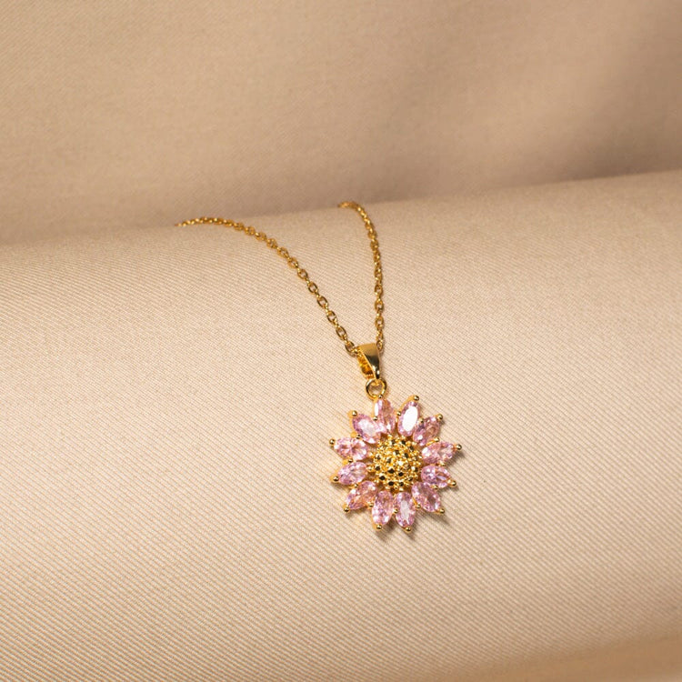 Blushing Dahlia Pendant Set