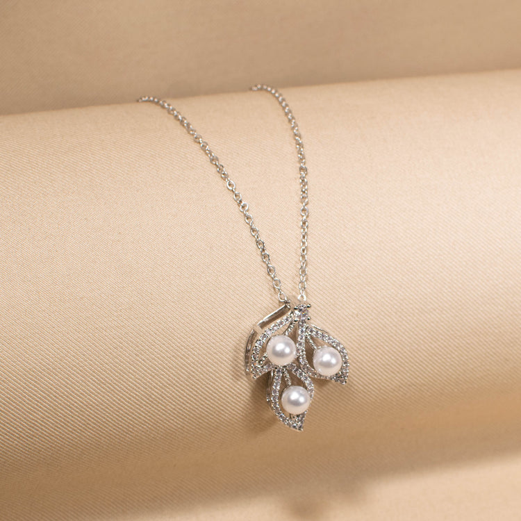 Dewdrop Leaf Pendant Set