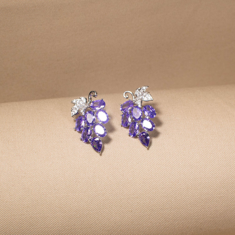 The Berry Crush Earrings - Purple