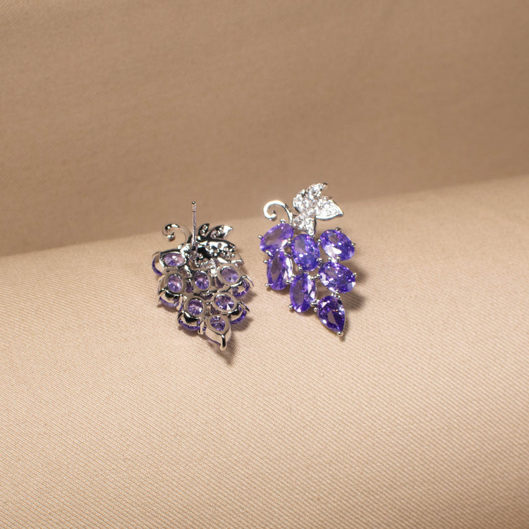 The Berry Crush Earrings - Purple