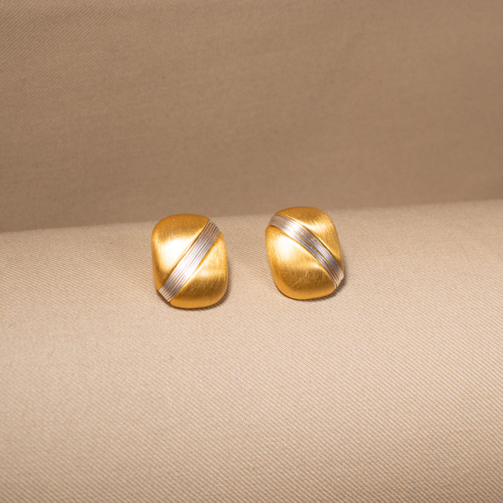 Dual-Tone Minimalist Studs