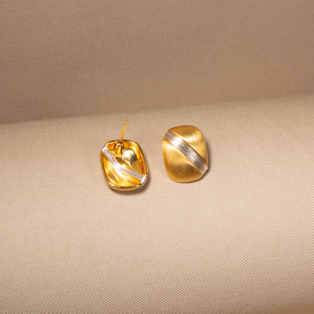 Dual-Tone Minimalist Studs