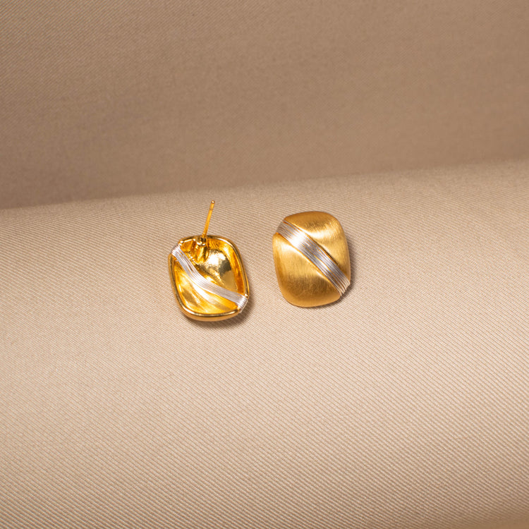Dual-Tone Minimalist Studs