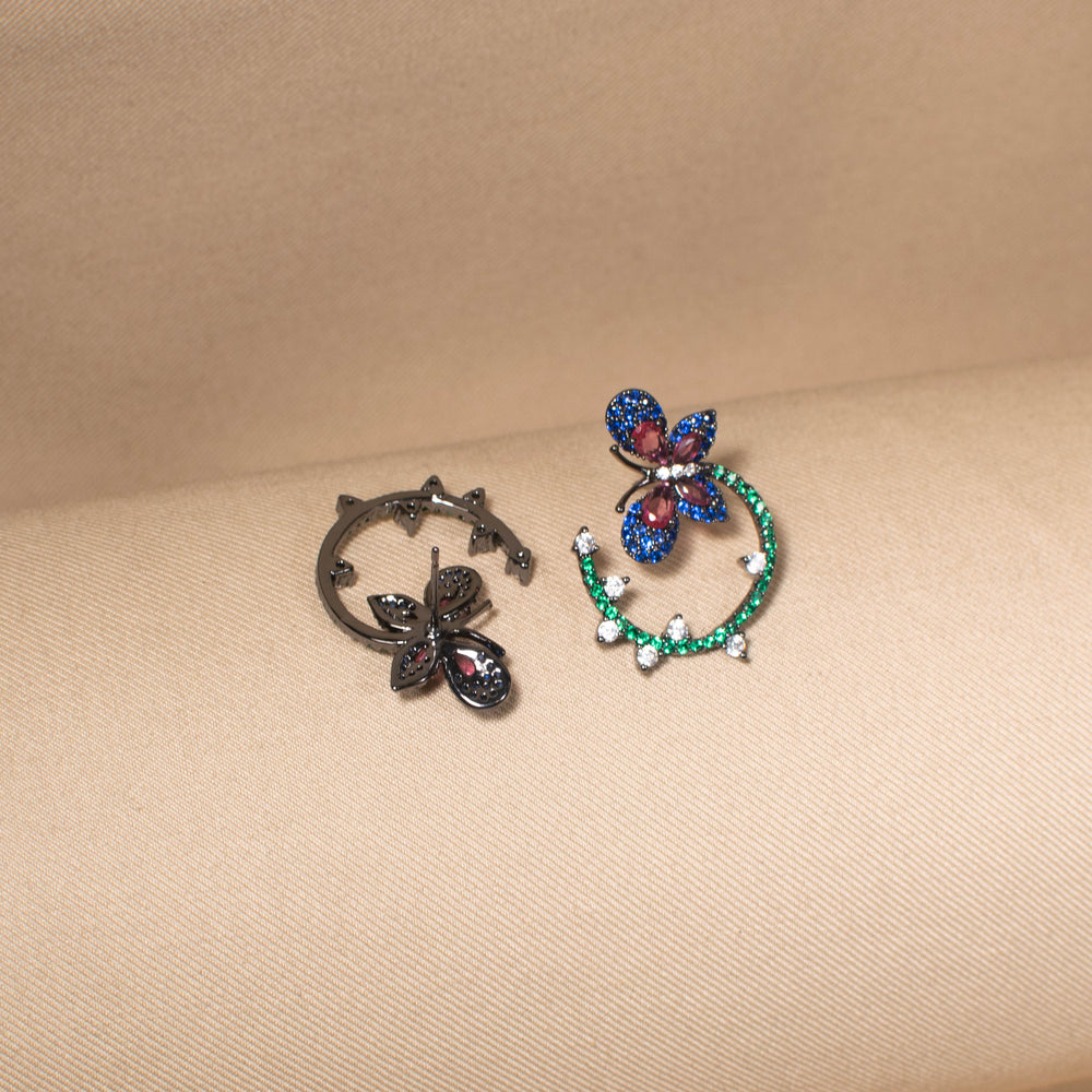 Emerald Flutter Studs
