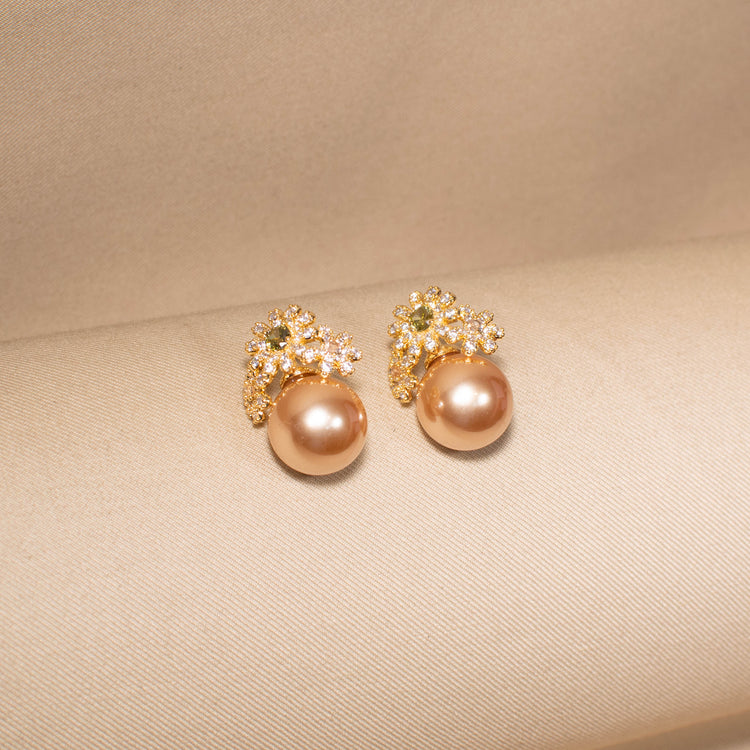 The Champagne Tiara Studs